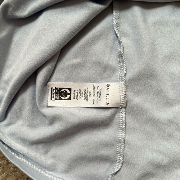 Athleta Sky Blue Mesh Back Flowy Tank Top - Picture 4 of 5